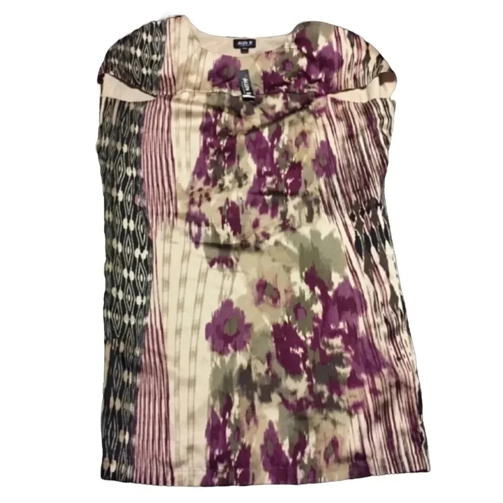 NWT Allen B Tunic Style Multi Colored Dress 12